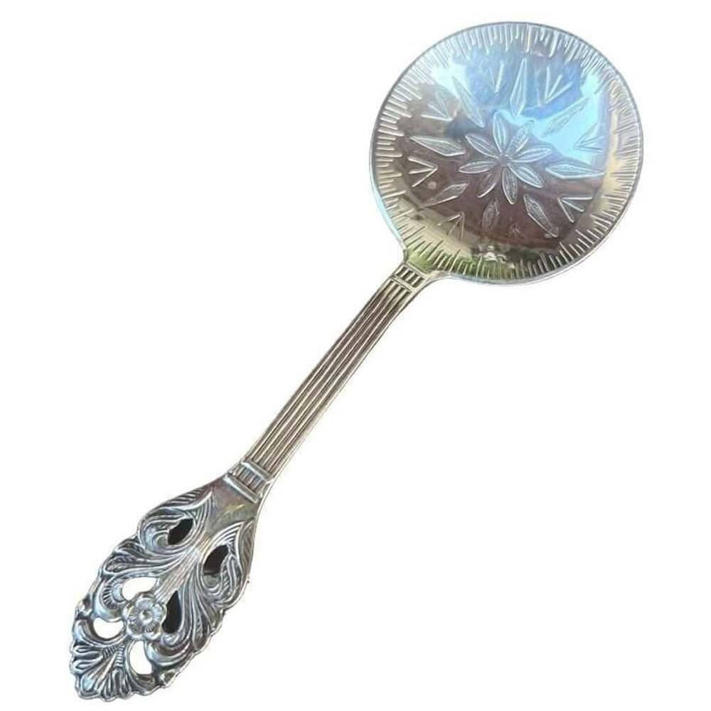 Carlen Bon Bon Spoon 4.5” C5N1 Silverplate Viking Rose Sweden EPNS Silverware